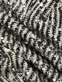 Wanda Sequined Stripe Coat