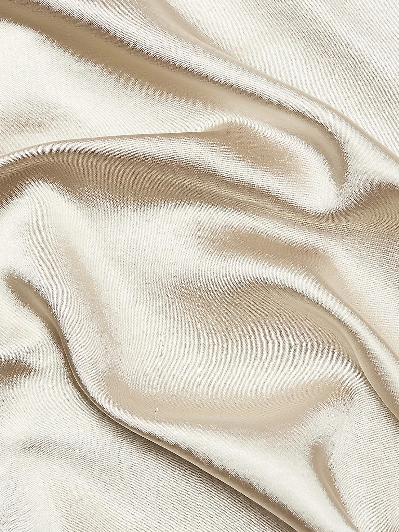 Satin Knit V-Neck Shell Top