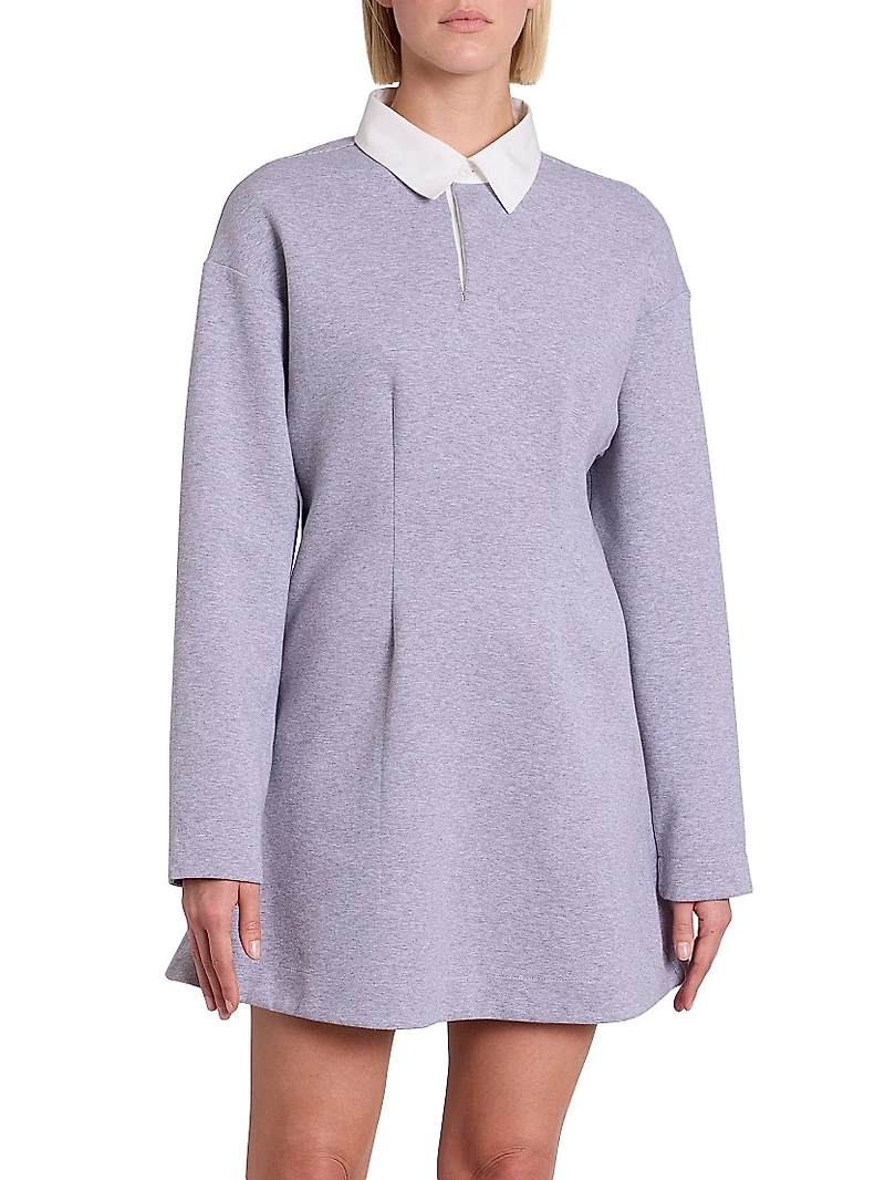 Cotton-Blend Polo Minidress