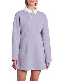 Cotton-Blend Polo Minidress