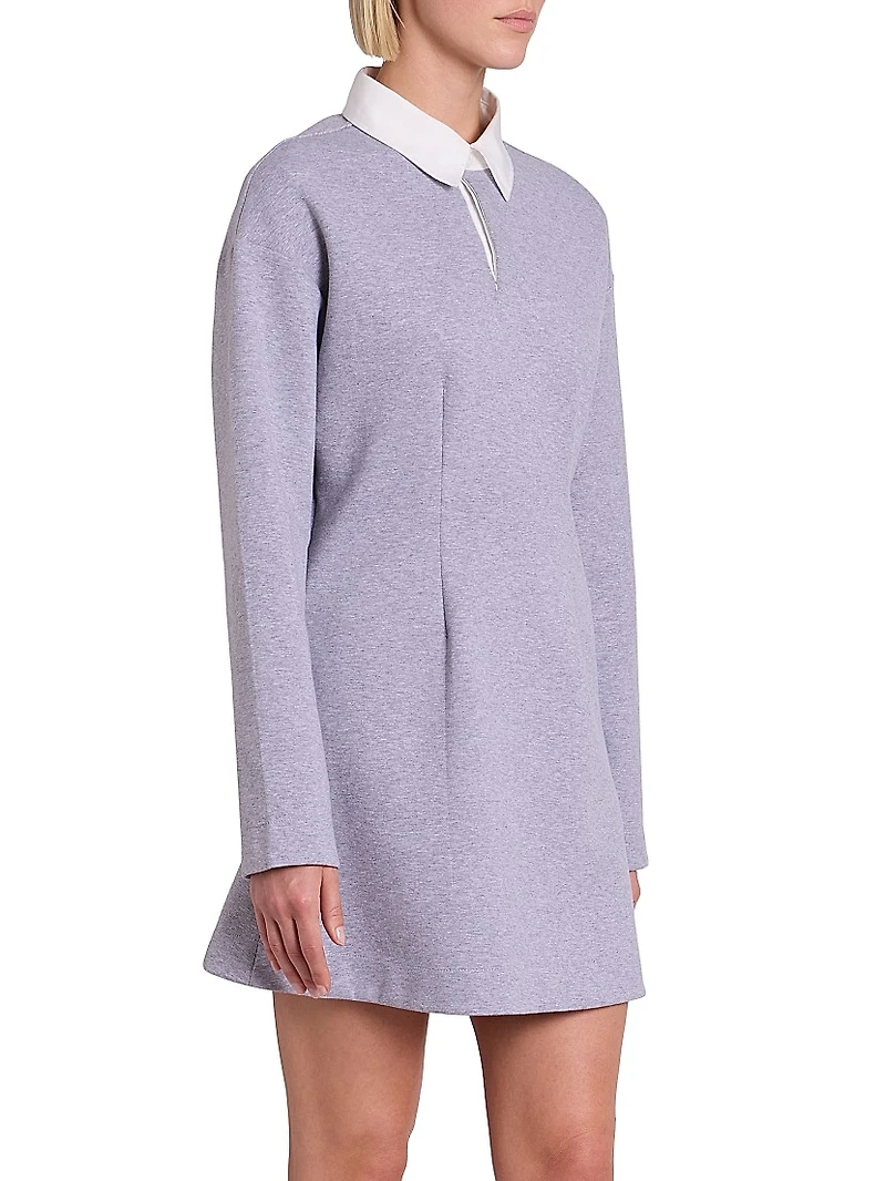 Cotton-Blend Polo Minidress