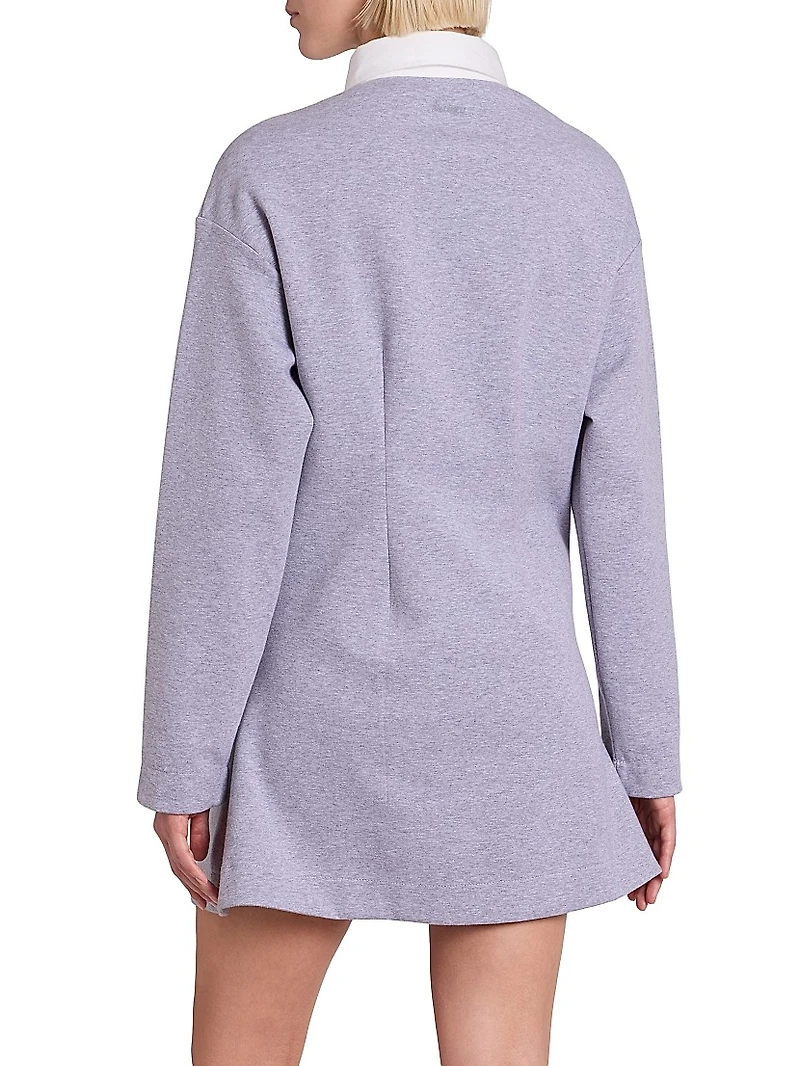 Cotton-Blend Polo Minidress