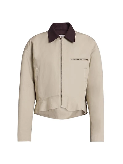 Curved Hem Workwear Jacket