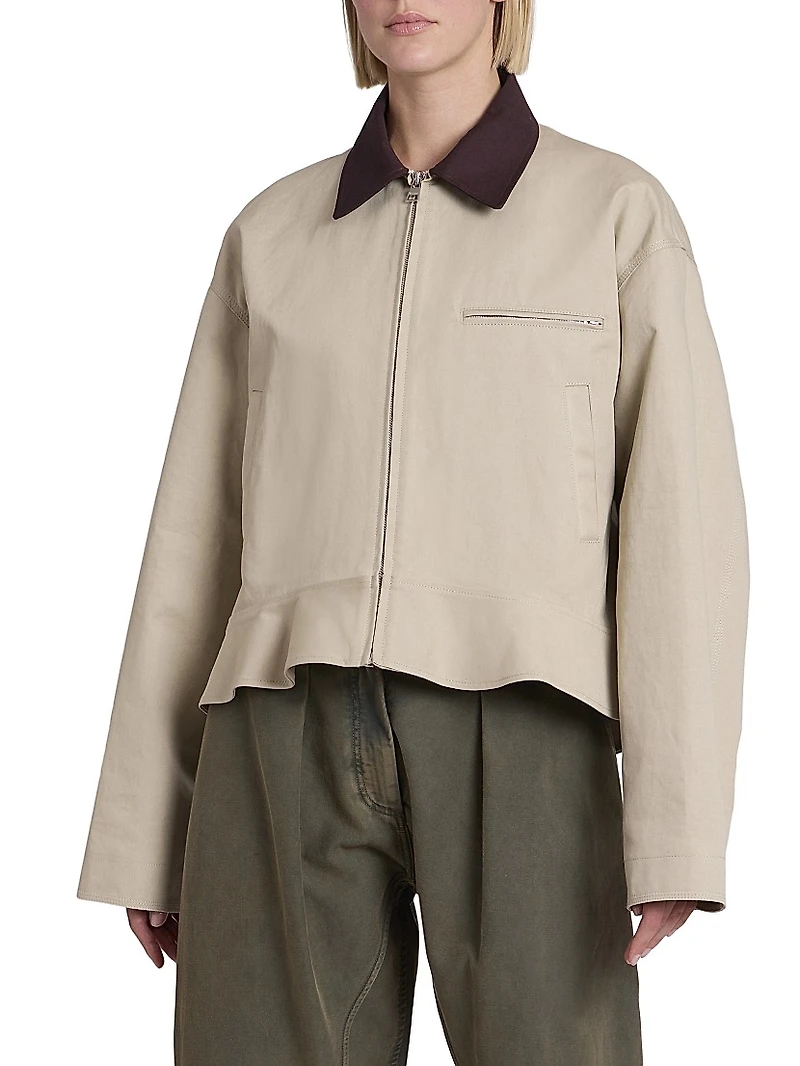 Curved Hem Workwear Jacket