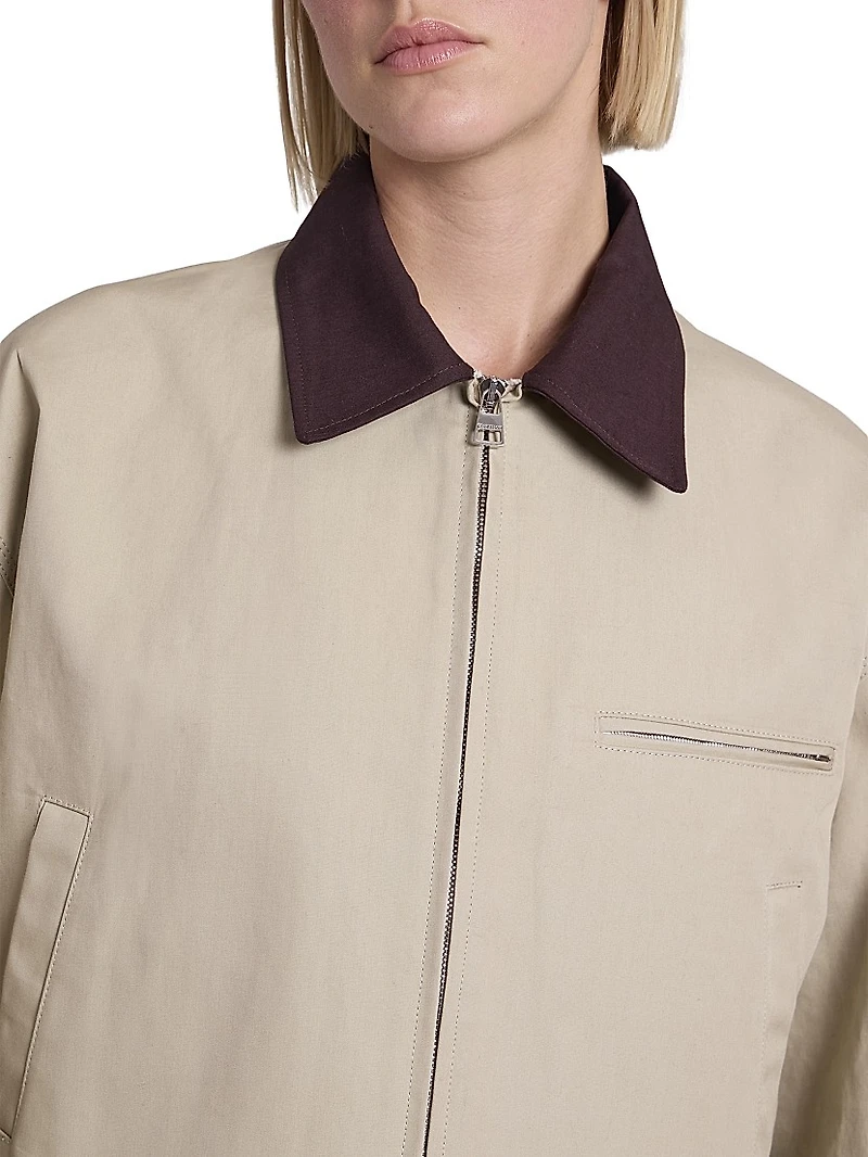 Curved Hem Workwear Jacket