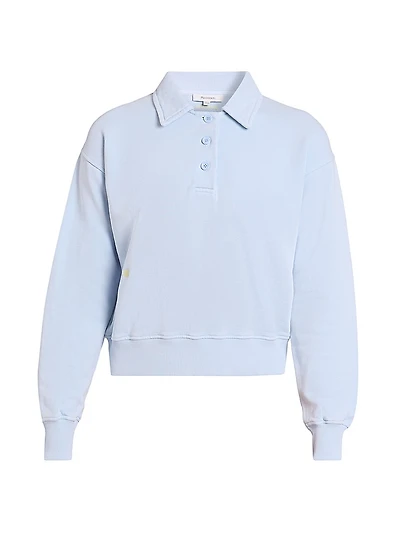 Cotton-Jersey Polo Sweatshirt