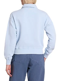 Cotton-Jersey Polo Sweatshirt