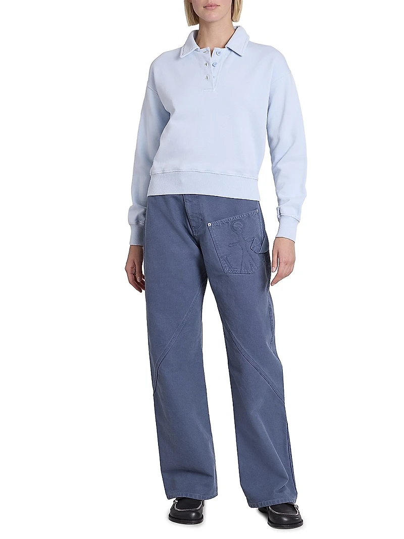Twisted Workwear Cotton Straight-Leg Pants