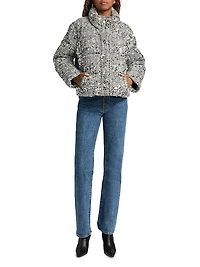 Hayes Sequined Tweed Puffer Jacket