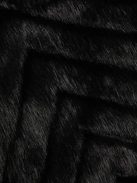 Dayna Chevron Faux-Fur Coat