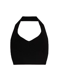 Rib-Knit Halter Top