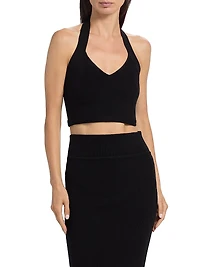 Rib-Knit Halter Top