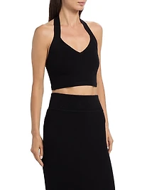 Rib-Knit Halter Top