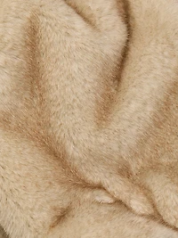 Faux-Fur Shawl Belted Jacket