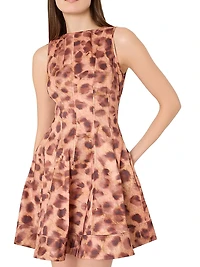 Poppy Leopard-Print Sleeveless Minidress