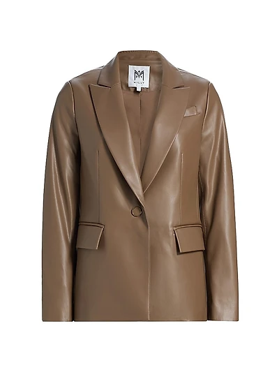 Avery Faux Leather Blazer