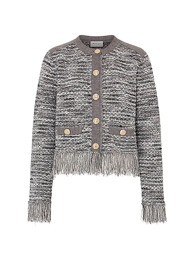Kaia Textured Fringe Cardigan Jacket