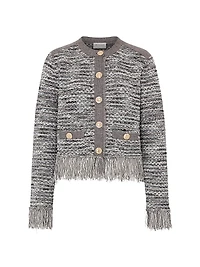 Kaia Textured Fringe Cardigan Jacket