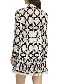 Willa Velvet Flock Lace Minidress