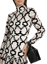 Willa Velvet Flock Lace Minidress