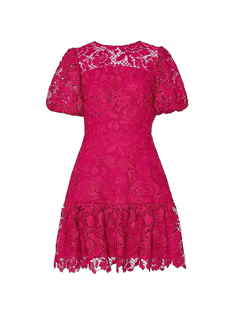 Yasmin Floral Lace Fit & Flare Minidress