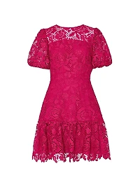 Yasmin Floral Lace Fit & Flare Minidress