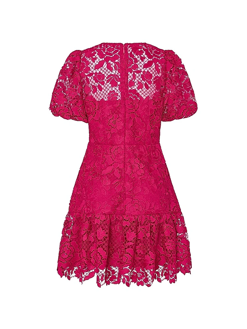 Yasmin Floral Lace Fit & Flare Minidress