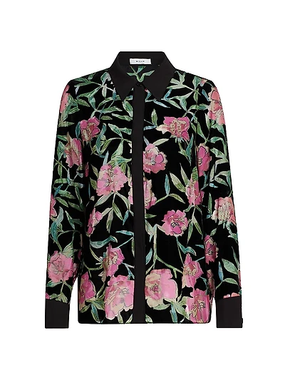 Floral Burnout Velvet Top