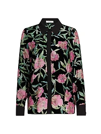 Floral Burnout Velvet Top