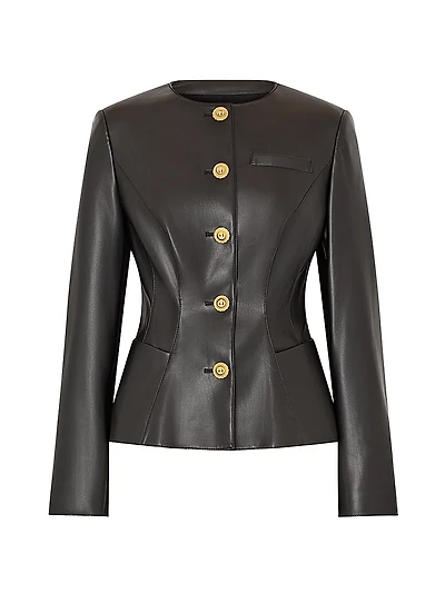 Wells Faux-Leather Jacket