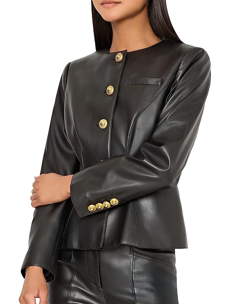 Wells Faux-Leather Jacket