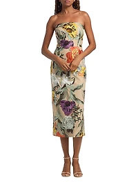 Shiloh Floral-Embroidered Sheath Dress