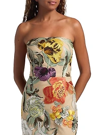 Shiloh Floral-Embroidered Sheath Dress