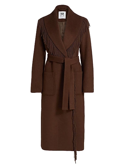 Wyatt Fringed Wool-Blend Overcoat