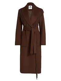 Wyatt Fringed Wool-Blend Overcoat