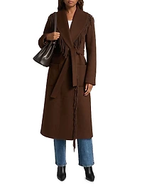 Wyatt Fringed Wool-Blend Overcoat