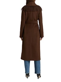 Wyatt Fringed Wool-Blend Overcoat