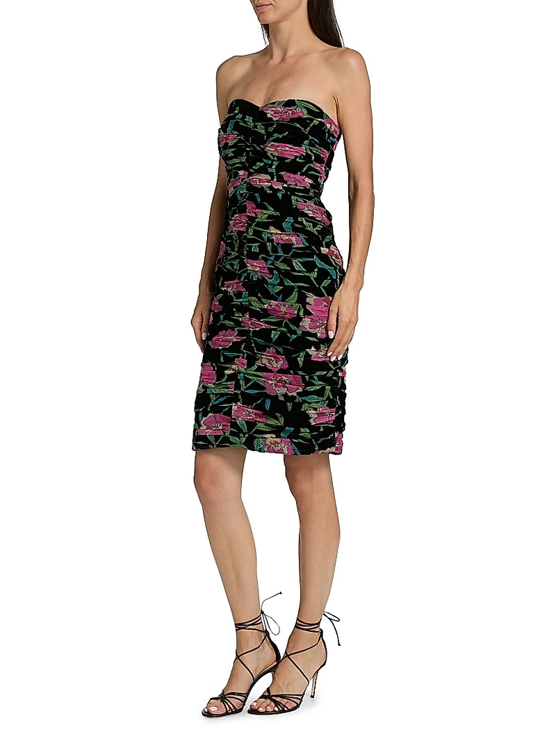 Chloe Burnout Velvet Sheath Dress