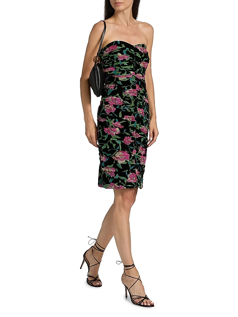 Chloe Burnout Velvet Sheath Dress