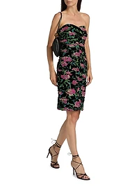 Chloe Burnout Velvet Sheath Dress