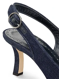 Lonike Denim Slingback Pumps