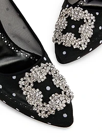 Embellished Polka Dot Mesh Pumps
