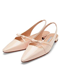 Dariasli Patent Leather Slingback Flats