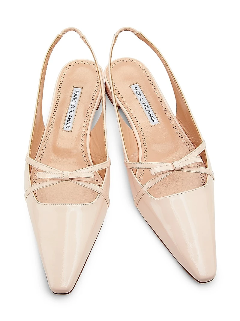 Dariasli Patent Leather Slingback Flats