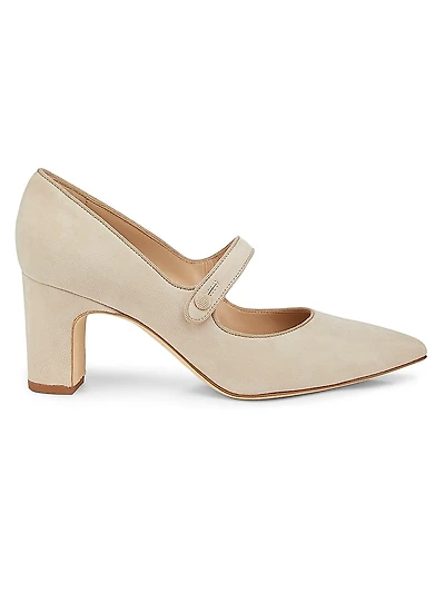 Campariba Suede Block-Heel Pumps