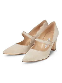 Campariba Suede Block-Heel Pumps
