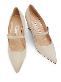 Campariba Suede Block-Heel Pumps