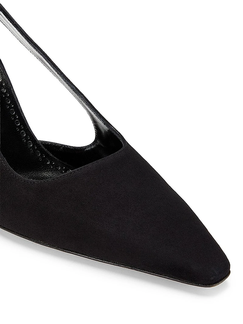 Suede Cut-Out Pumps