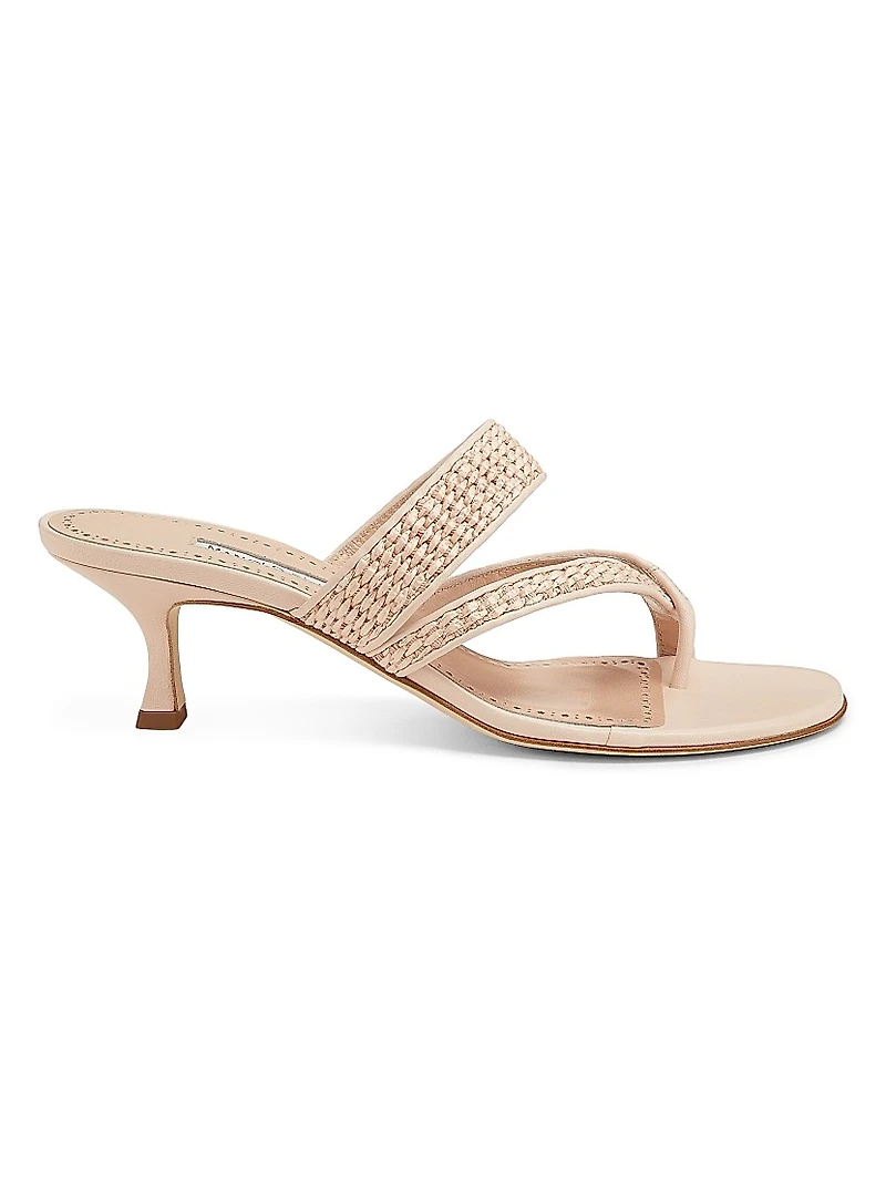 Susa Woven Leather Heeled Sandals