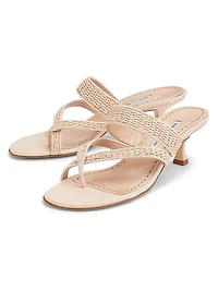 Susa Woven Leather Heeled Sandals